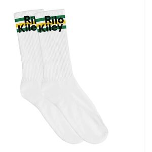 NWT Rilo Kiley Retro Strip Logo Socks gift band collectible